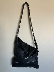 Fold Over Bag with Dome Studded Strap
