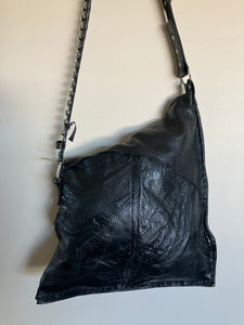 Fold Over Bag with Dome Studded Strap