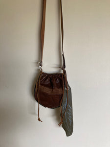 Small Rich Brown Cinch Top Shoulder Bag