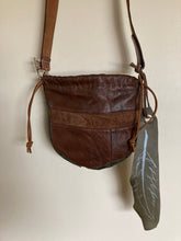 Load image into Gallery viewer, Small Rich Brown Cinch Top Shoulder Bag