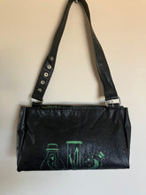 Load image into Gallery viewer, Black Shoulder Bag with Spooky Jars Printed on Front