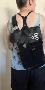 Black Leather Backpack