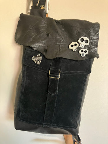 Black Leather Backpack