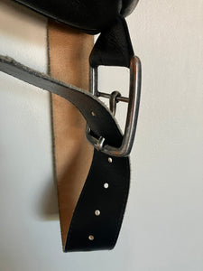 Black Leather Backpack