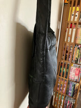 Load image into Gallery viewer, Black Satchel bag with Green Bottle of Bones Screen print on Front