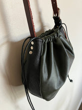 Load image into Gallery viewer, Cinch Top Bag with Skull Candle Screen print