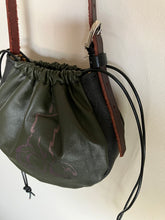 Load image into Gallery viewer, Cinch Top Bag with Skull Candle Screen print