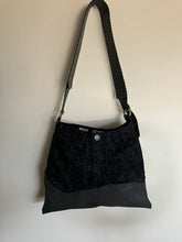 Load image into Gallery viewer, Black Velvet Filigree Shoulder Bag