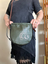 Load image into Gallery viewer, Cinch Top Bag with Skull Candle Screen print