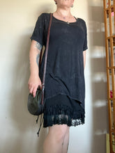 Load image into Gallery viewer, Cinch Top Bag with Skull Candle Screen print