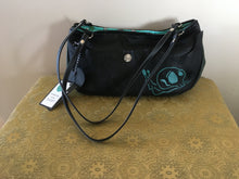 Load image into Gallery viewer, Black Half Moon Shoulder purse