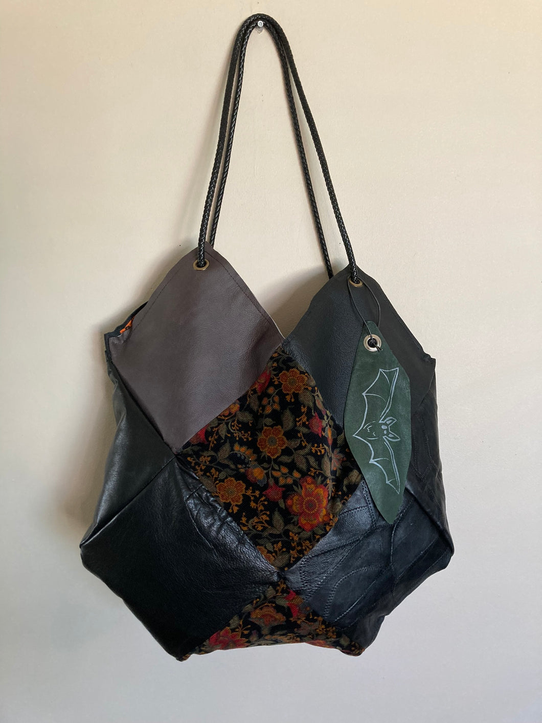 Granny Square Leather Bag