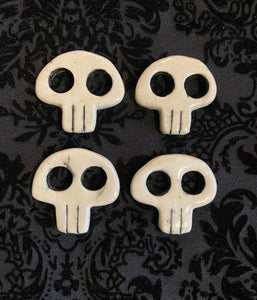 Ceramic Skull Buttons